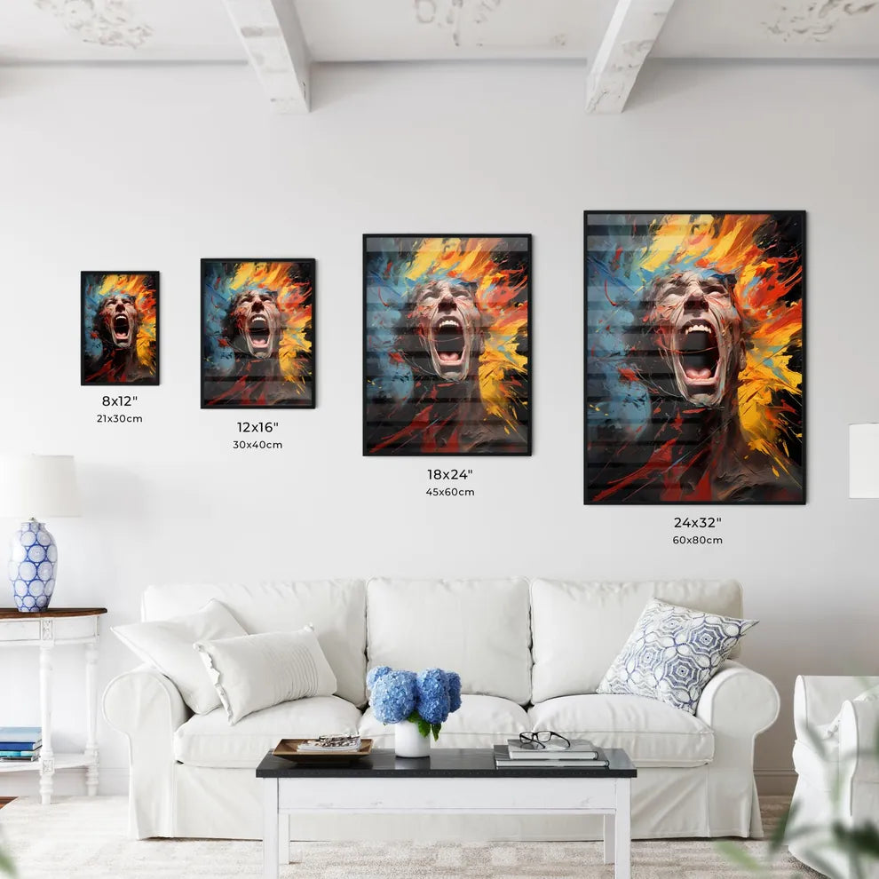 Comic Book Expressions - A Man With H - Kitchen Hangings