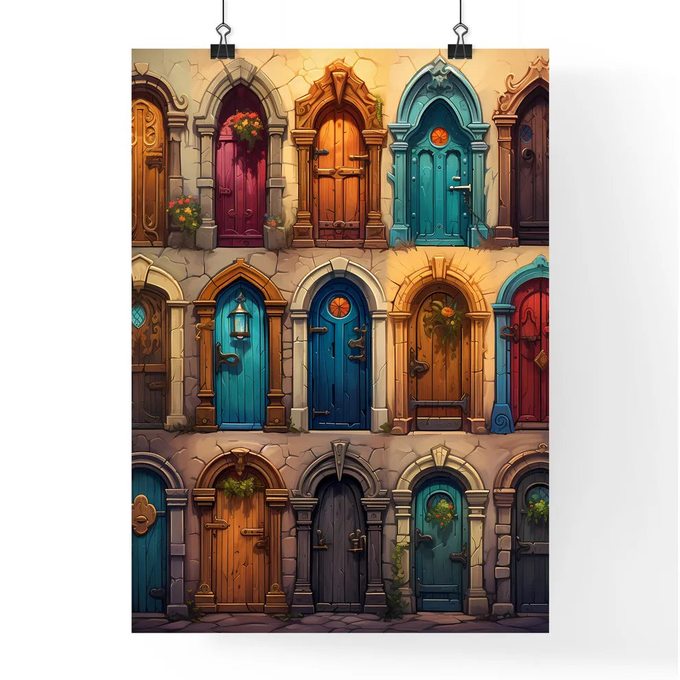 Compilation Of Old Doors - A Screenshot Of A Video Game Poster