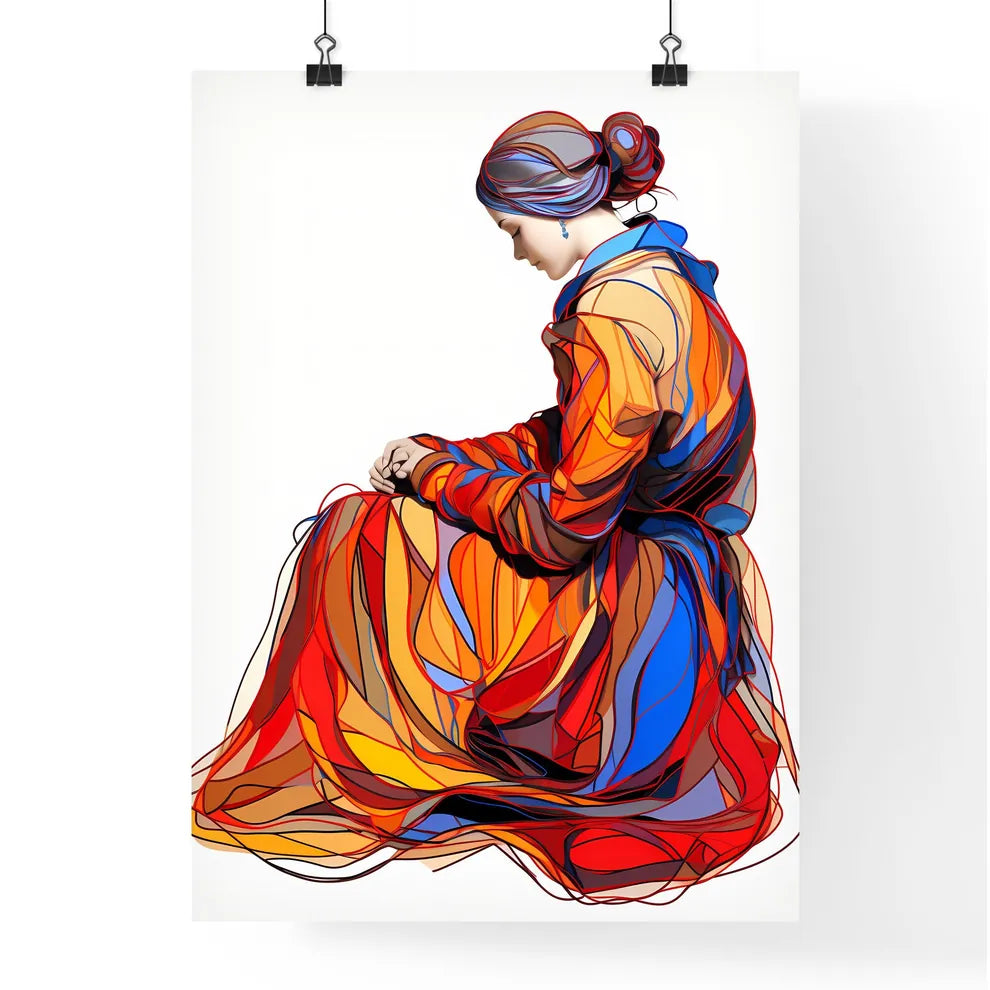 Continuous Line Drawing - A Woman In A Poster