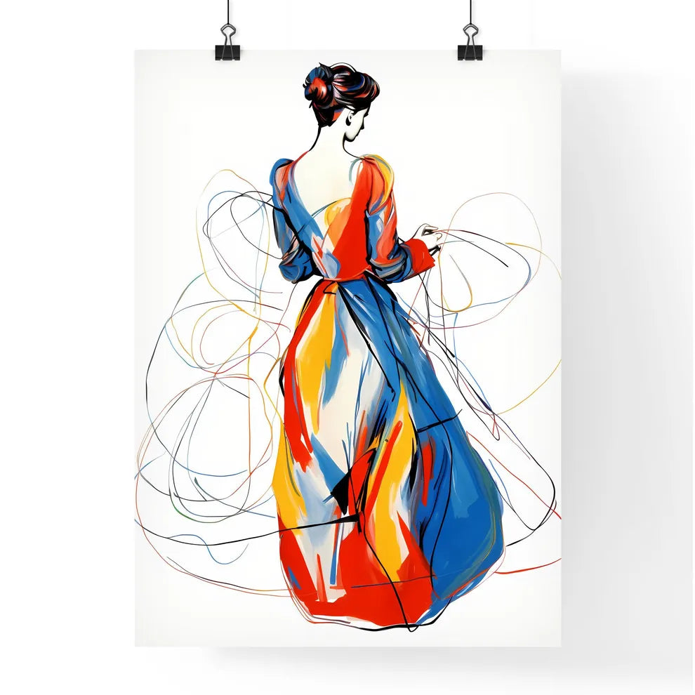 Continuous Line Drawing - A Woman In A Poster