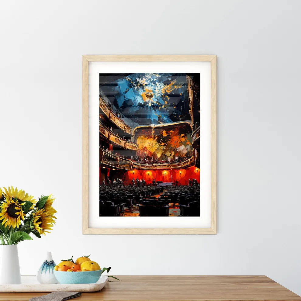 Cool Retro Style Theater Design From The 195 Framed Print