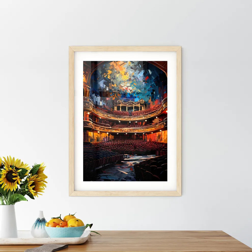 Cool Retro Style Theater Design From The 195 Framed Print
