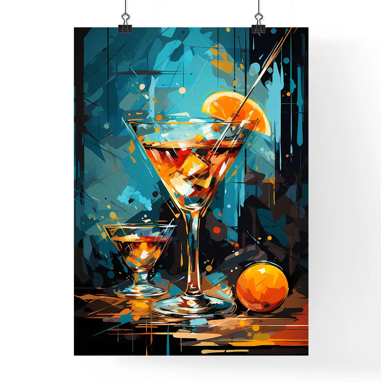 Cosmopolitain Cocktail Retro Design - A Pain Poster