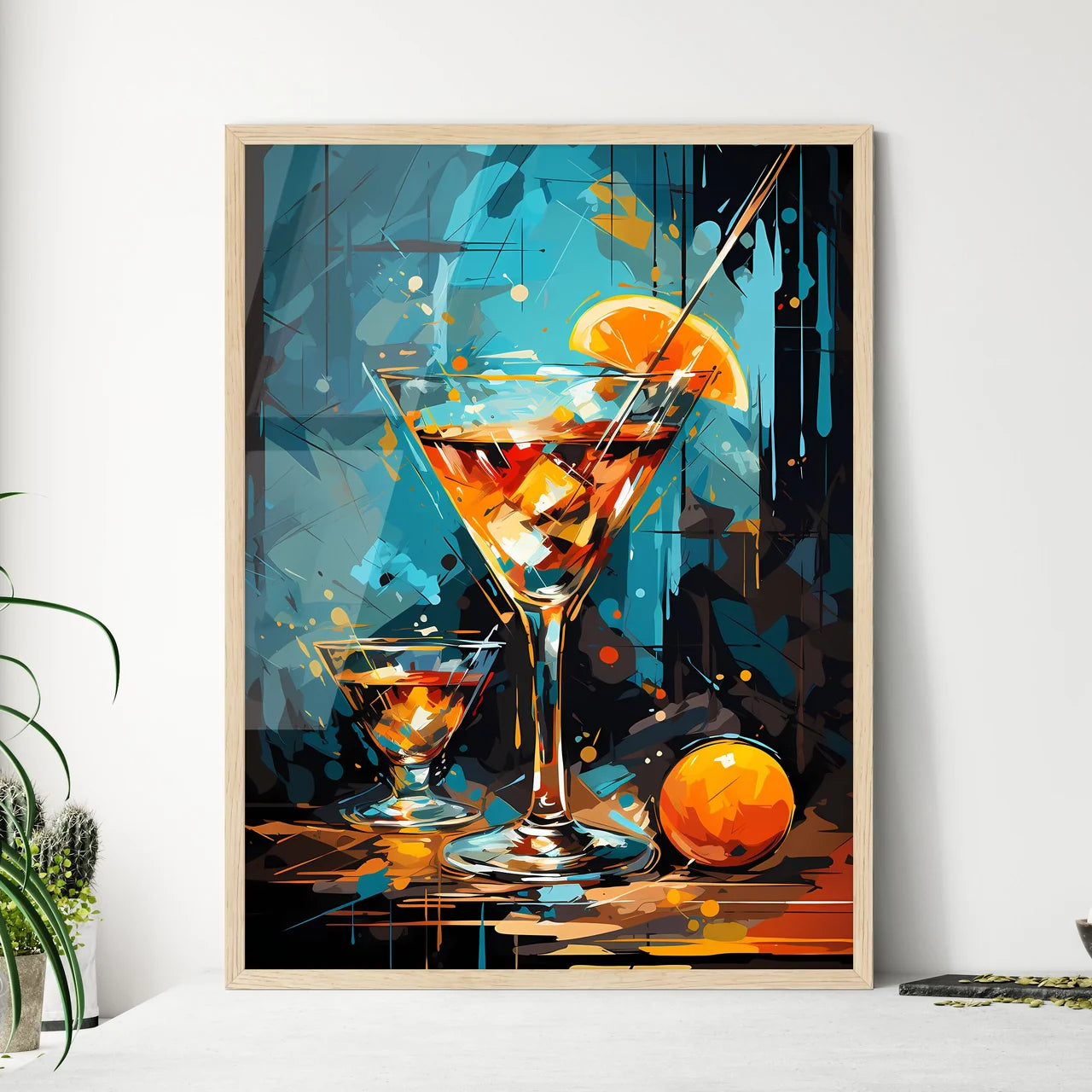 Cosmopolitain Cocktail Retro Design - A Pain - Framed Art Print