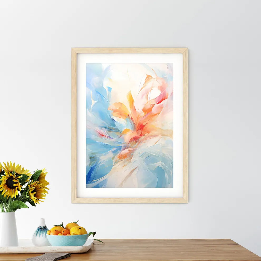 Digital Abstract Art Colorful Abstract Backg Framed Print