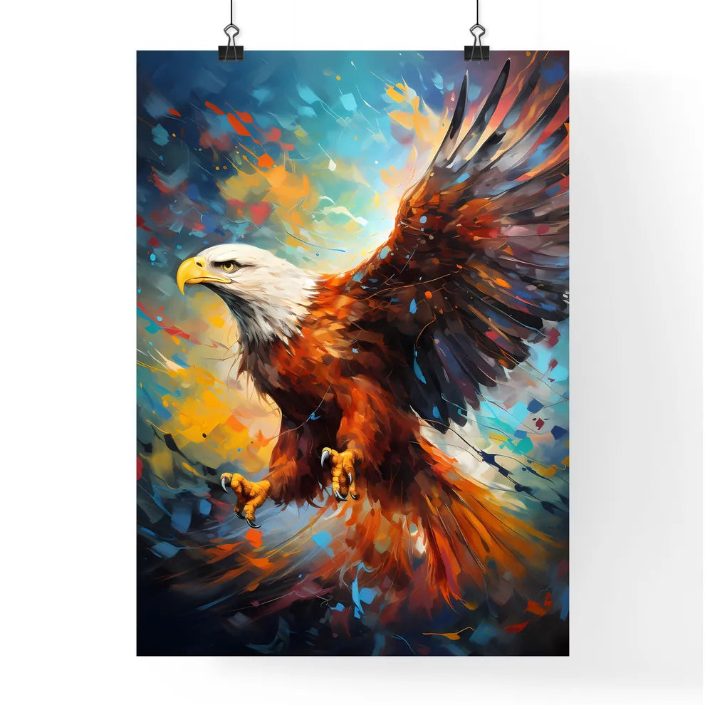 Flight Of Eagle  Abstract Fantasy  Poster
