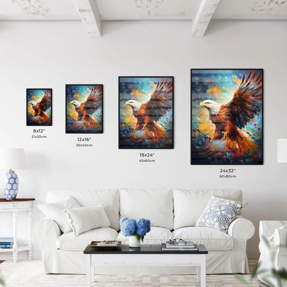 Flight Of Eagle  Abstract Fantasy  Size Chart