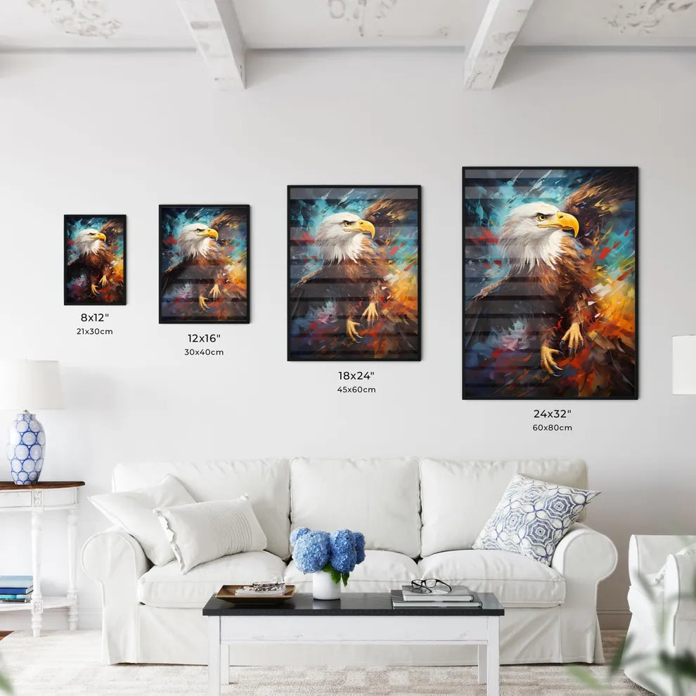 Flight Of Eagle  Abstract Fantasy  Size Chart