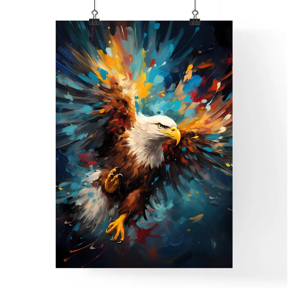 Flight Of Eagle  Abstract Fantasy  Poster