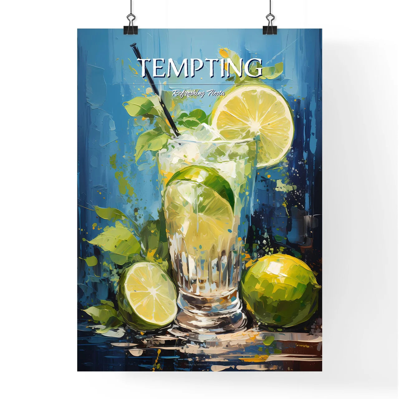 Frozen Margarita Lime - A Glass Of Lemonade  Poster