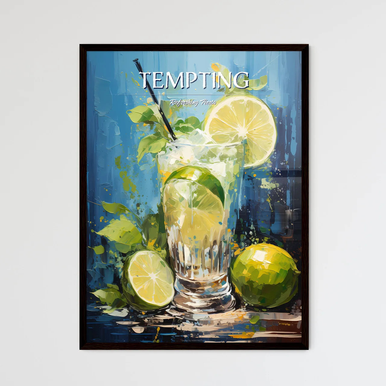 Frozen Margarita Lime - A Glass Of Lemonade  - Framed Art Print