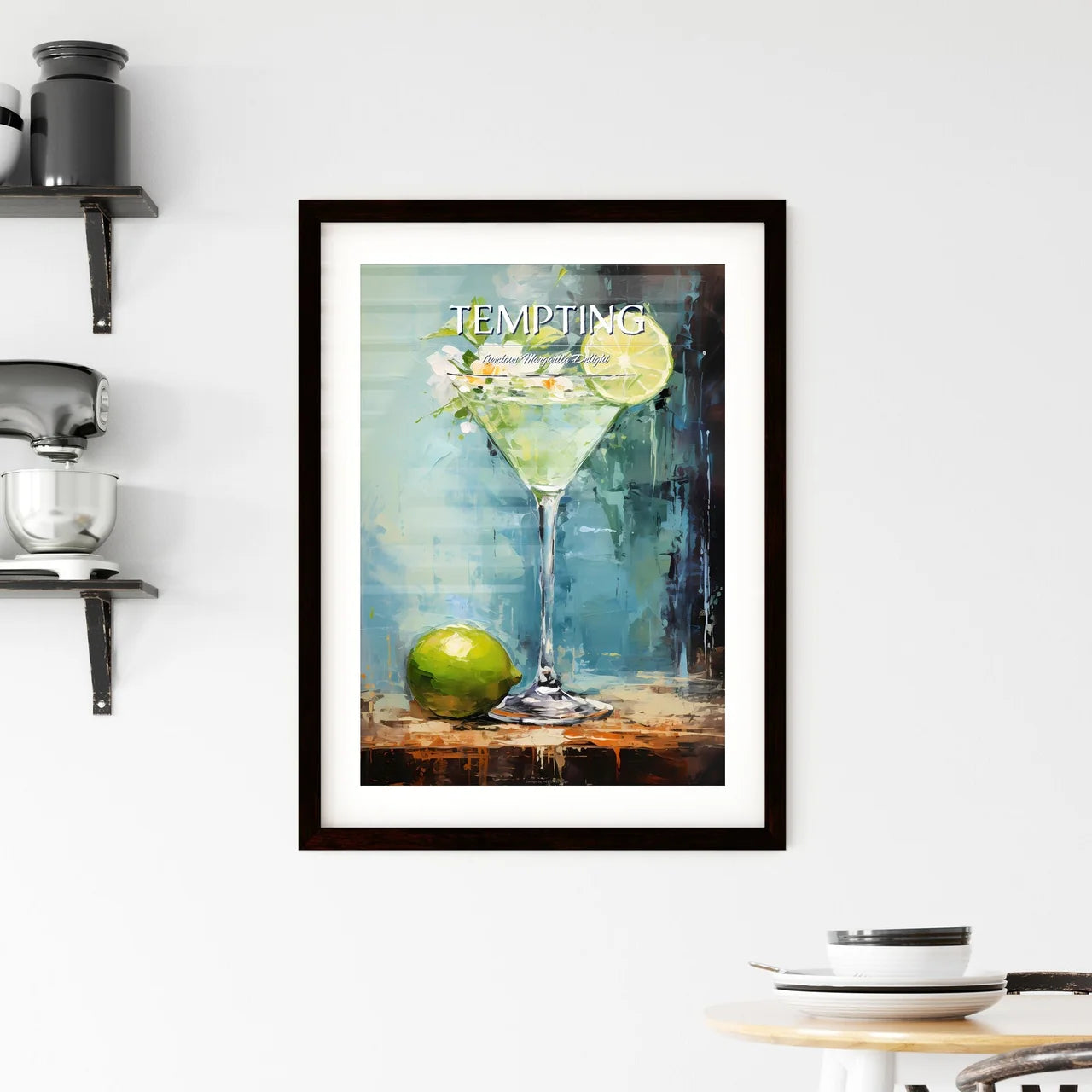 Frozen Margarita Lime - A Painting Of A Mart Framed Print