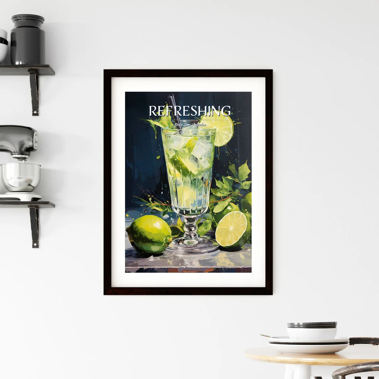 Frozen Margarita Lime - A Glass Of Liquid Wi Framed Print