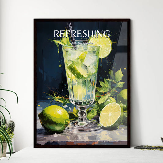 Frozen Margarita Lime - A Glass Of Liquid Wi - Framed Art Print