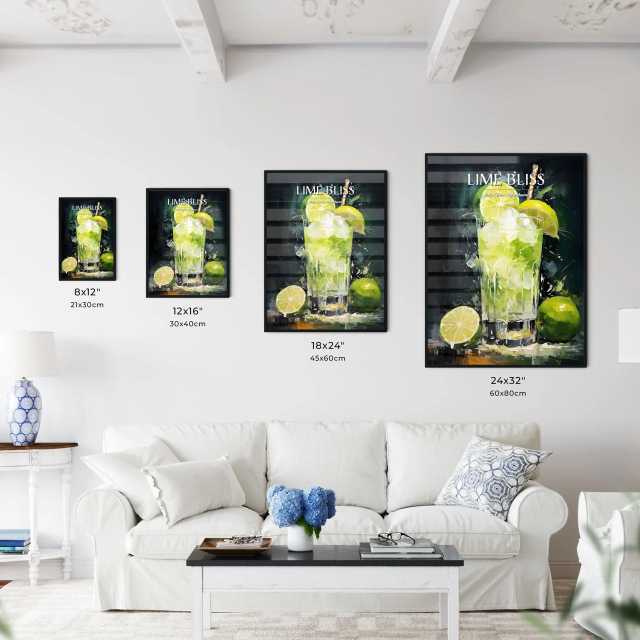 Frozen Margarita Lime - A Glass With Ice And - Kitchen Hangings