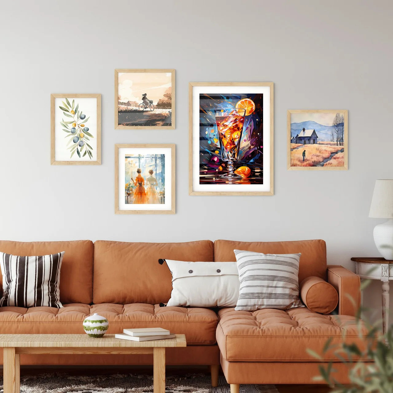 Funny Art Deco Cocktail - A Glass Of L Wall Art