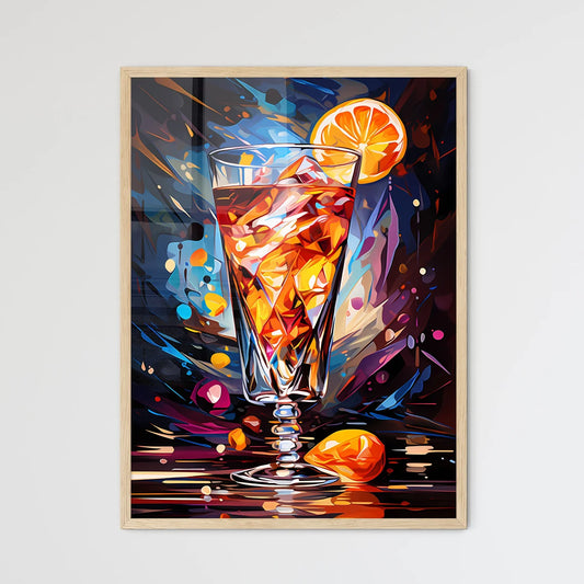 Funny Art Deco Cocktail - A Glass Of L - Framed Art Print