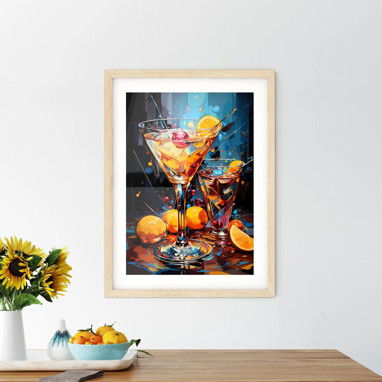Funny Art Deco Cocktail - A Painting O Framed Print