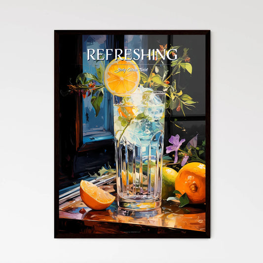 Gin And Tonic Cocktail - A Glass Of Water Wi - Framed Art Print