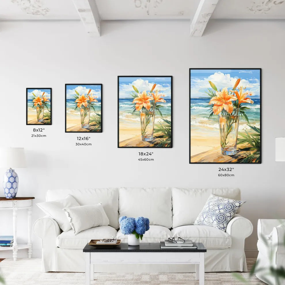 Glass Of Cocktail With Lily Flower At The Be - Kitchen Hangings