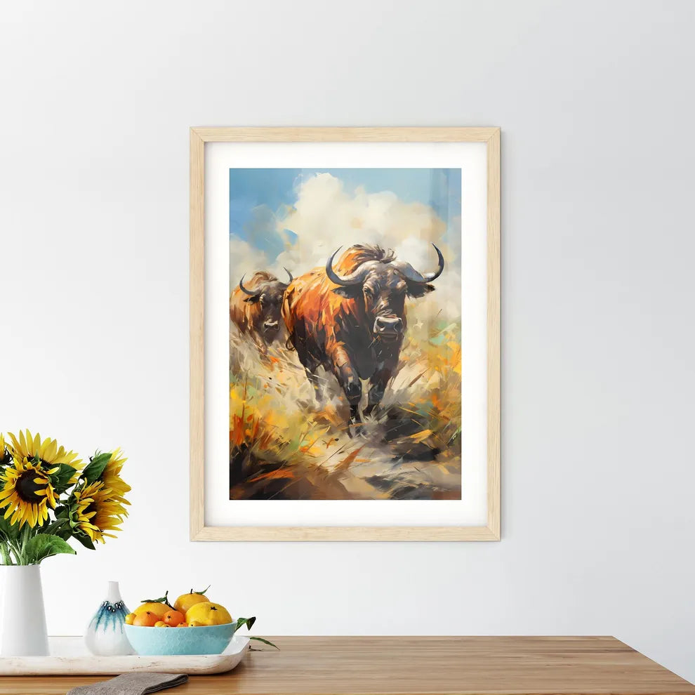 Gnu Migration On The Serengeti  Framed Print