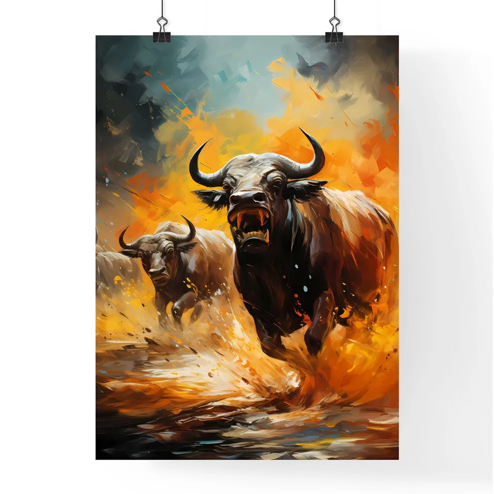 Gnu Migration On The Serengeti  Poster