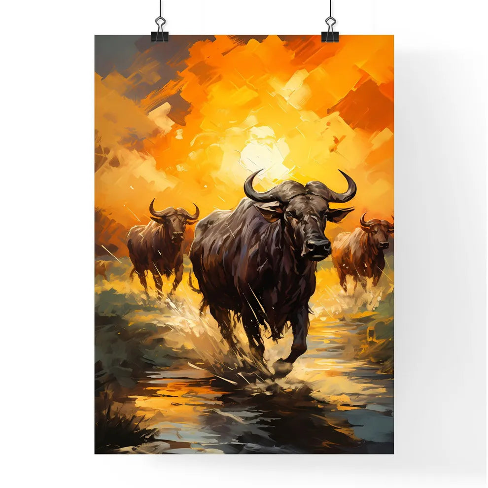 Gnu Migration On The Serengeti  Poster
