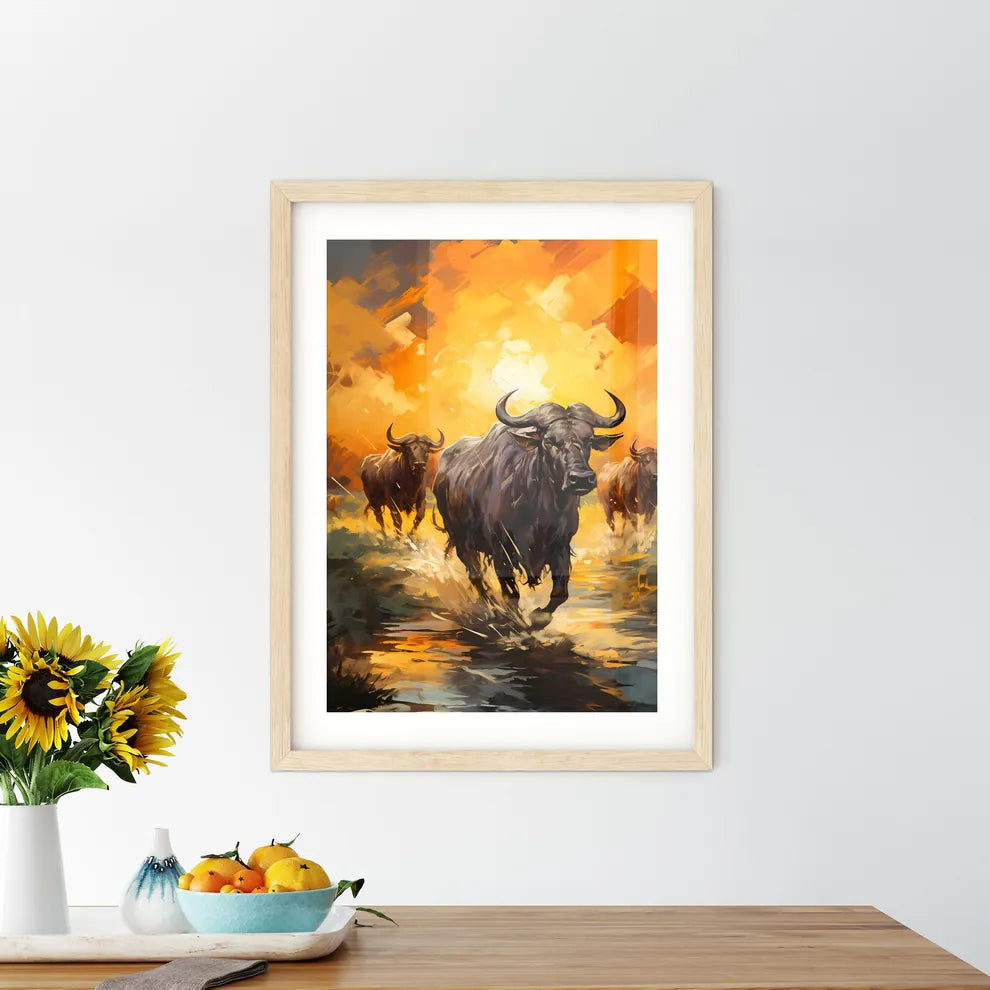 Gnu Migration On The Serengeti  Framed Print