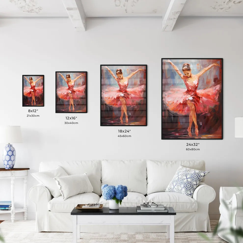 Hand Drawing Picture With Red Ballet Dancer  - Kitchen Hangings