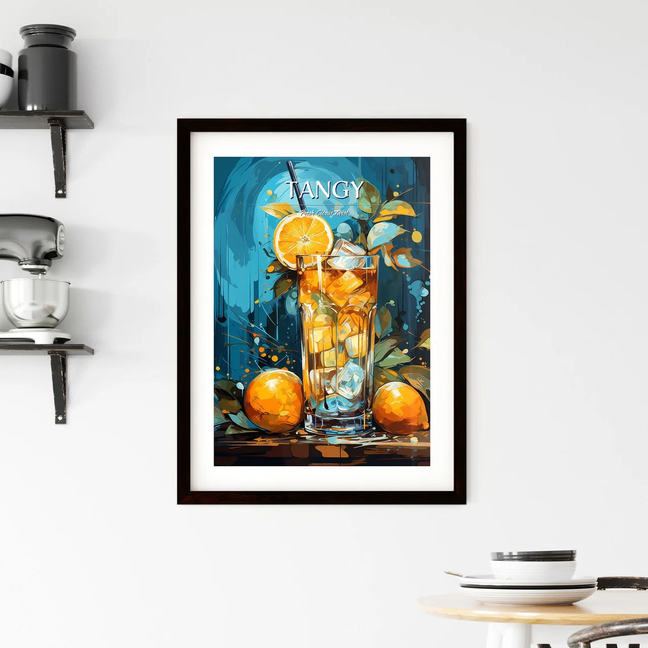 Harvey Wallbanger Cocktail - A Glass Of Ice  Framed Print