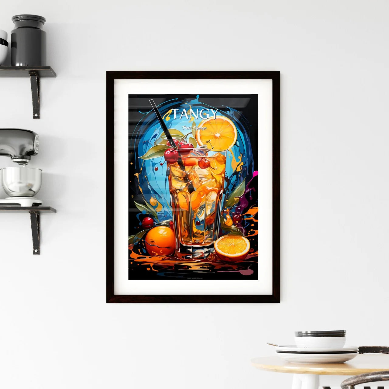 Harvey Wallbanger Cocktail - A Glass Of Oran Framed Print