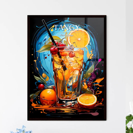 Harvey Wallbanger Cocktail - A Glass Of Oran - Framed Art Print