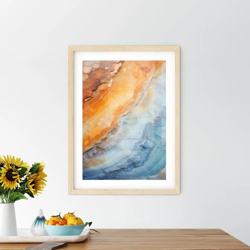 High Quality Travertine - A Close Up O Framed Print