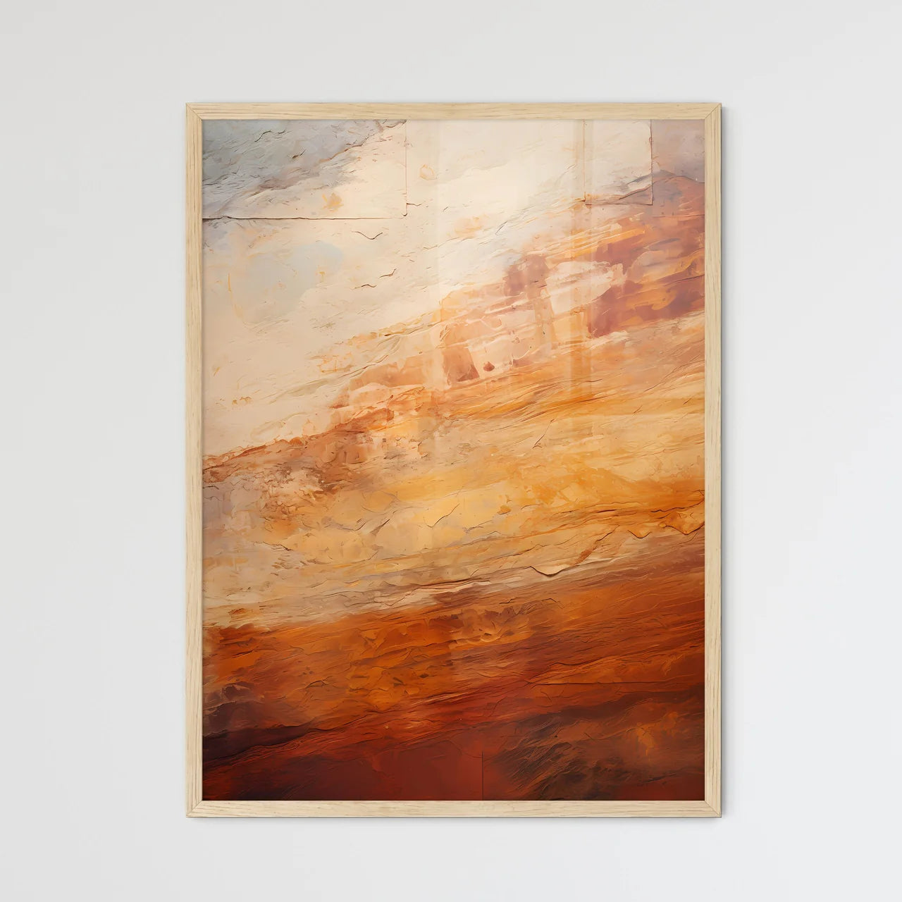 High Quality Travertine - A Close Up O - Framed Art Print