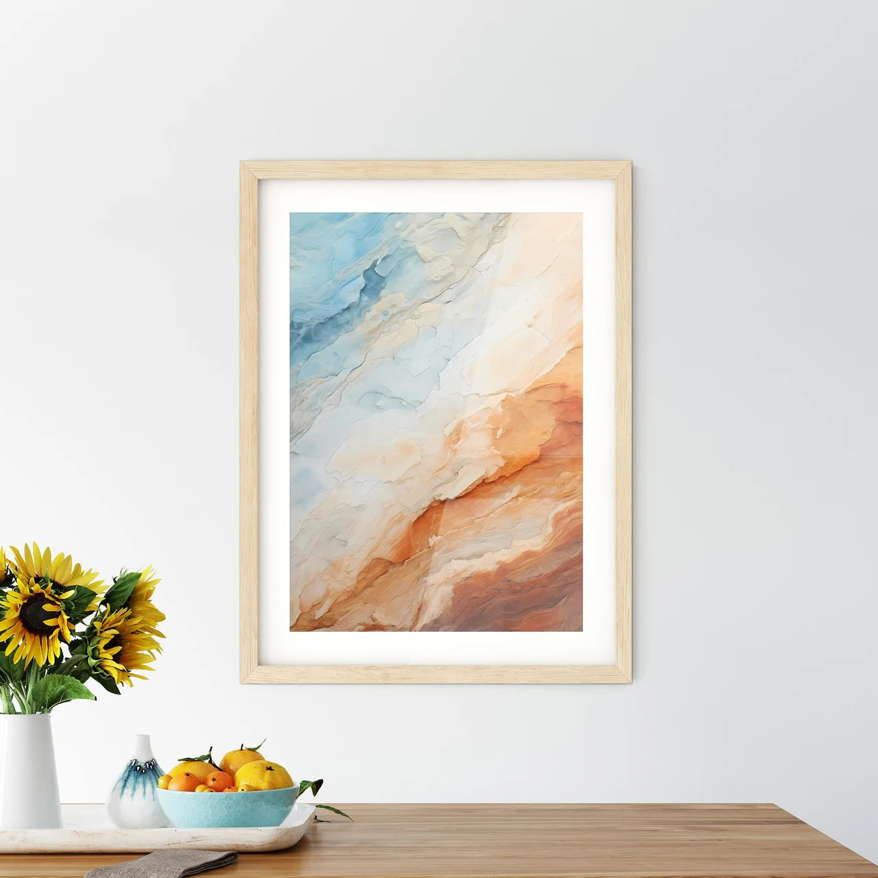 High Quality Travertine - A Close Up O Framed Print