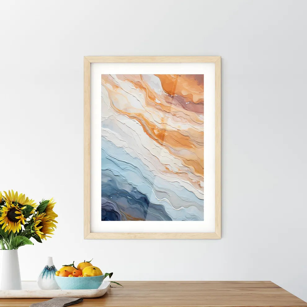 High Quality Travertine - A Close Up O Framed Print