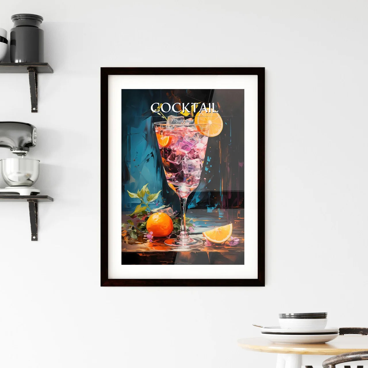 Hugo Cocktail - A Glass Of Liquid With I Framed Print
