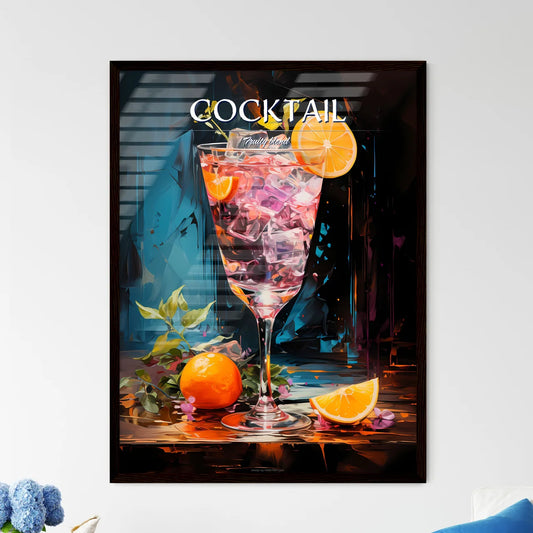 Hugo Cocktail - A Glass Of Liquid With I - Framed Art Print