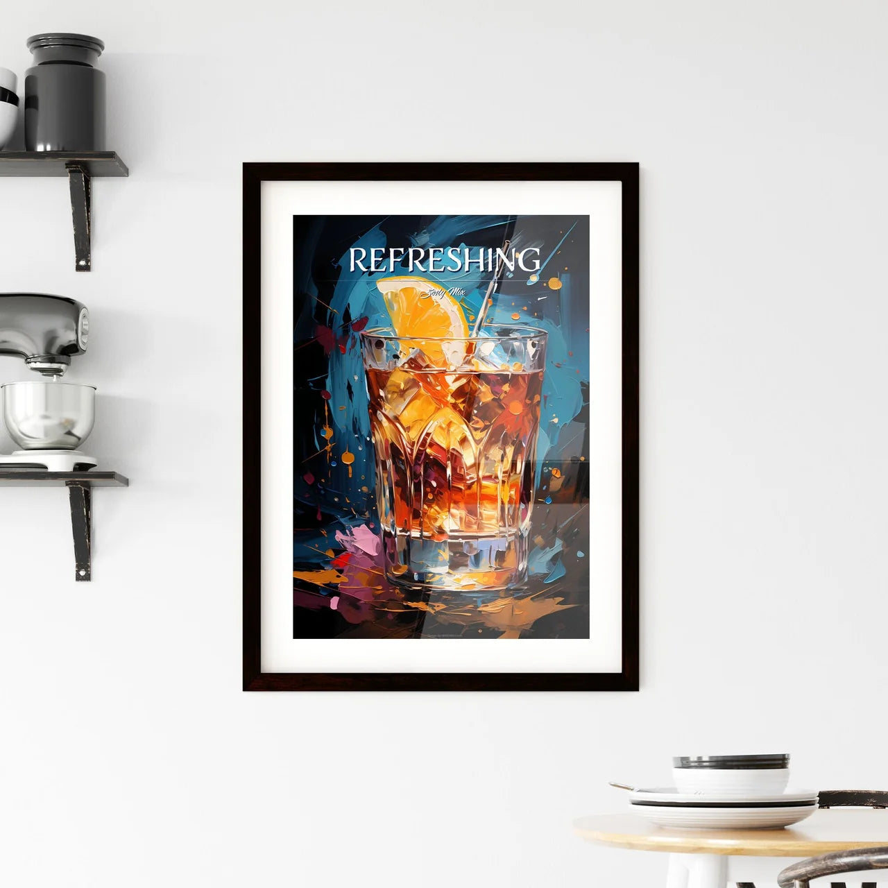 Hugo Cocktail - A Glass Of Liquid With I Framed Print