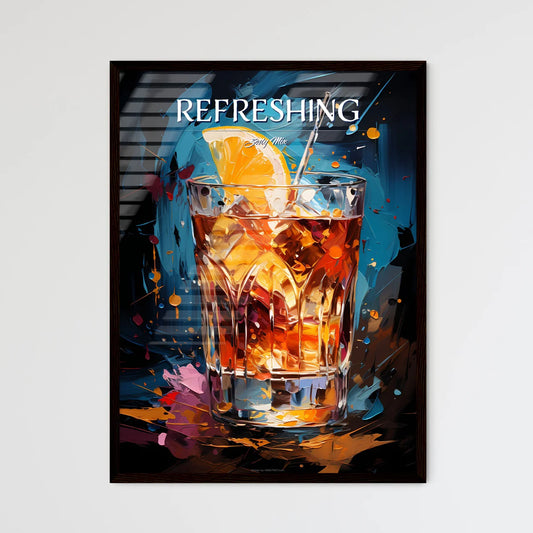 Hugo Cocktail - A Glass Of Liquid With I - Framed Art Print
