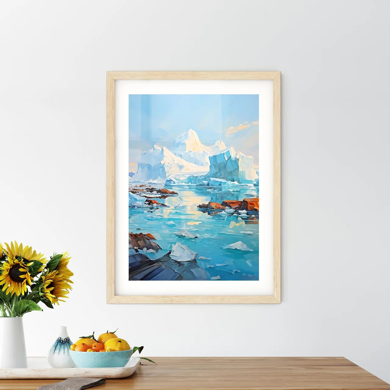 Icebergs And Glaciers Jokulsarlon Lagoon Ice Framed Print