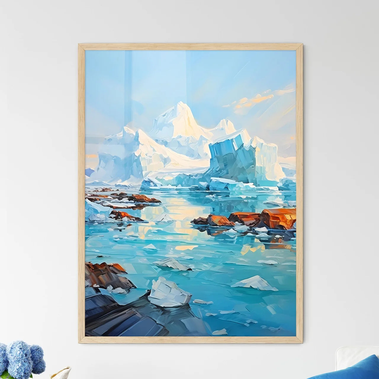 Icebergs And Glaciers Jokulsarlon Lagoon Ice - Framed Art Print