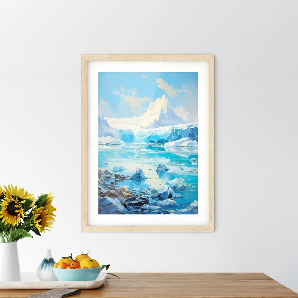 Icebergs And Glaciers Jokulsarlon Lagoon Ice Framed Print
