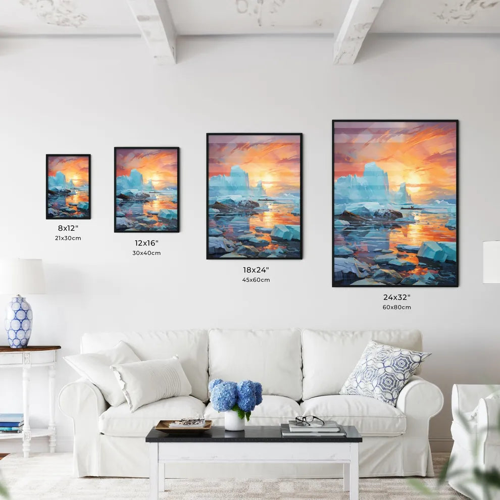 Icebergs At Night Jokulsarlon Lagoon Iceland - Kitchen Hangings