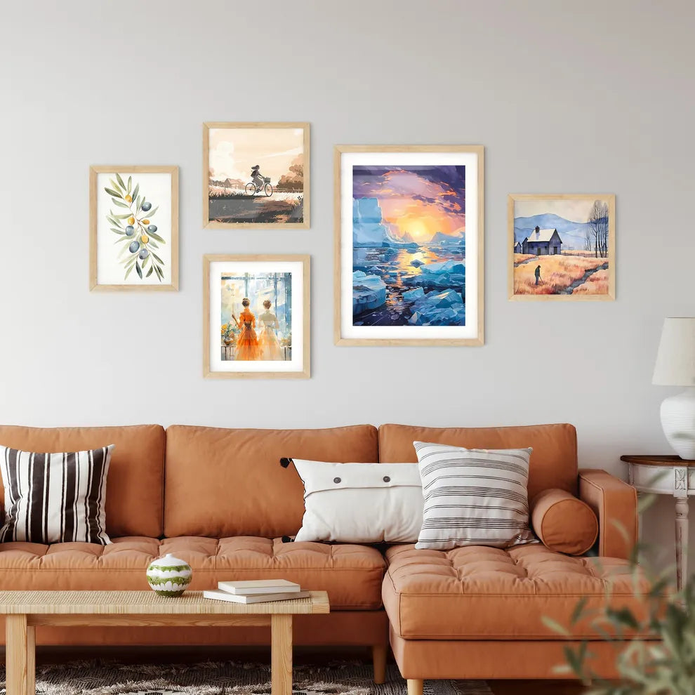 Icebergs At Night Jokulsarlon Lagoon Iceland Wall Art