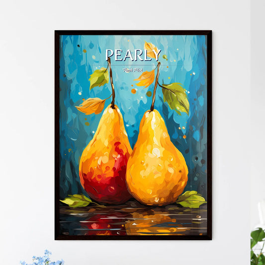 Illustration Of Two Original Pear - A Pair O - Framed Art Print