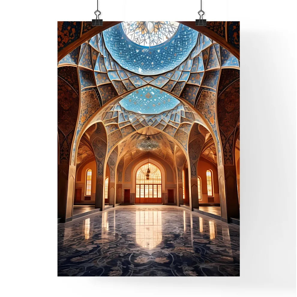 Inside Of The Mosque Dome Esfahan Iran - A L Poster