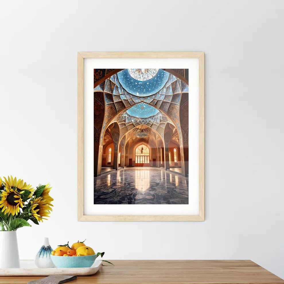Inside Of The Mosque Dome Esfahan Iran - A L Framed Print