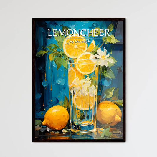 Lemoncello Cocktail - A Glass Of Lemons And  - Framed Art Print