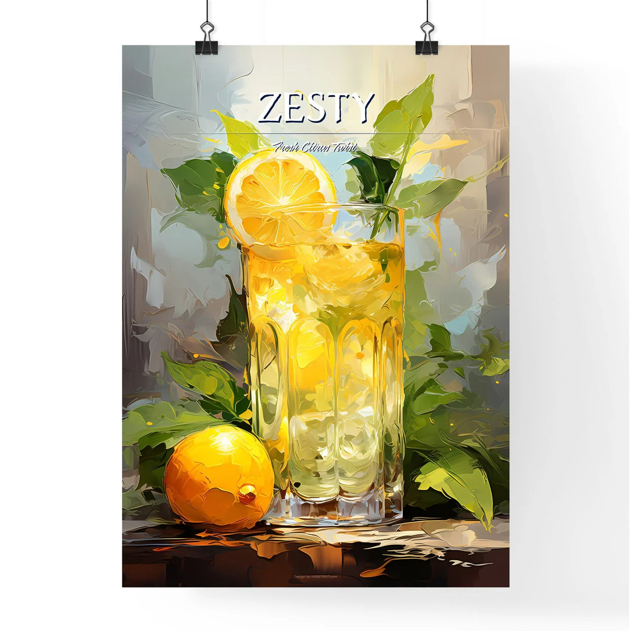 Lemoncello Cocktail - A Glass Of Lemonade Wi Poster